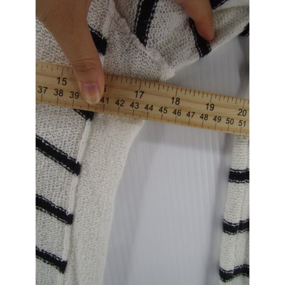 Eddie Bauer Sweater Petites Small Cardigan Striped Pockets Snap Up - Picture 5 of 10